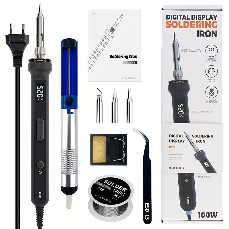 Gadgets For Electronics - طقم مكواة لحام رقمية 100 واط