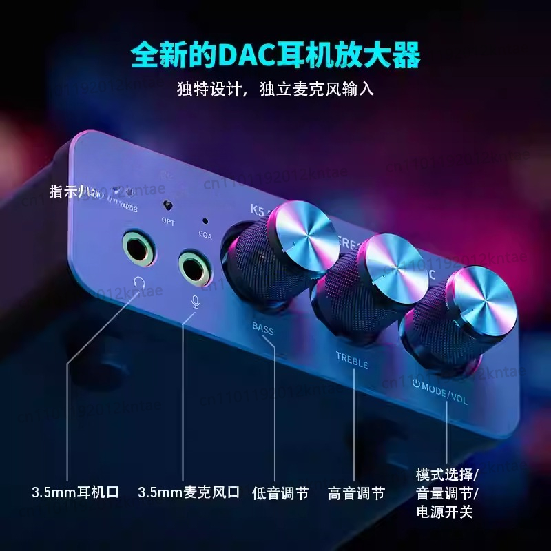 K5 PRO MINI ستيريو DAC مكبر صو - مراجعة Usb Sound Card External وسعره