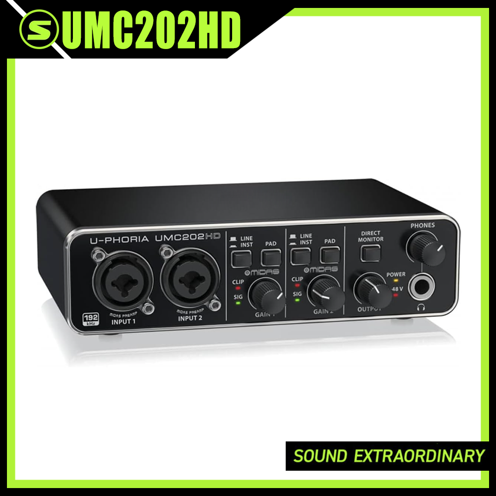 ميكروفون UMC202HD مع مضخم صوت، - مراجعة Usb Sound Card External وسعره